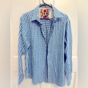 Blue plaid XL Robert Graham XL shirt